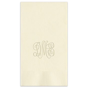 Classic Monogram Guest Towel - Embossed