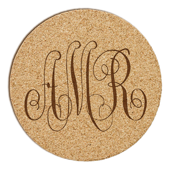 Bronson Monogram Cork Coaster