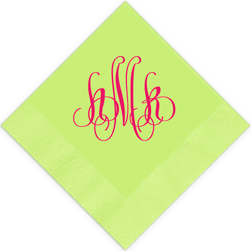 Elise Monogram Foil-Stamped Napkins