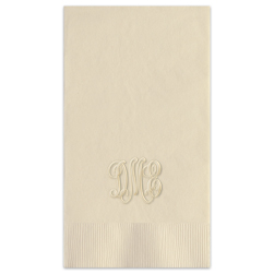 Embossed Monogram Guest Towel
