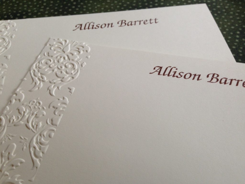 Personalized correspondence cards