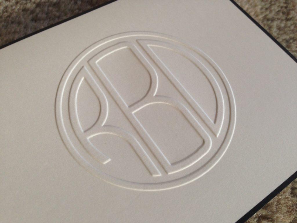 Monogrammed stationery gives us a taste of luxury.