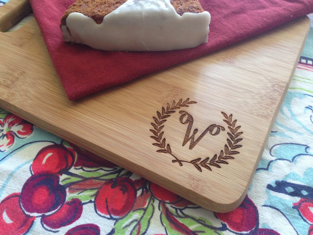 Give a personalized cutting board and some sweet or savory treats to your dinner party host as a hostess gift.  