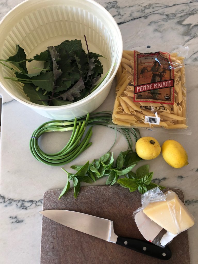 ingredients for ramp pesto