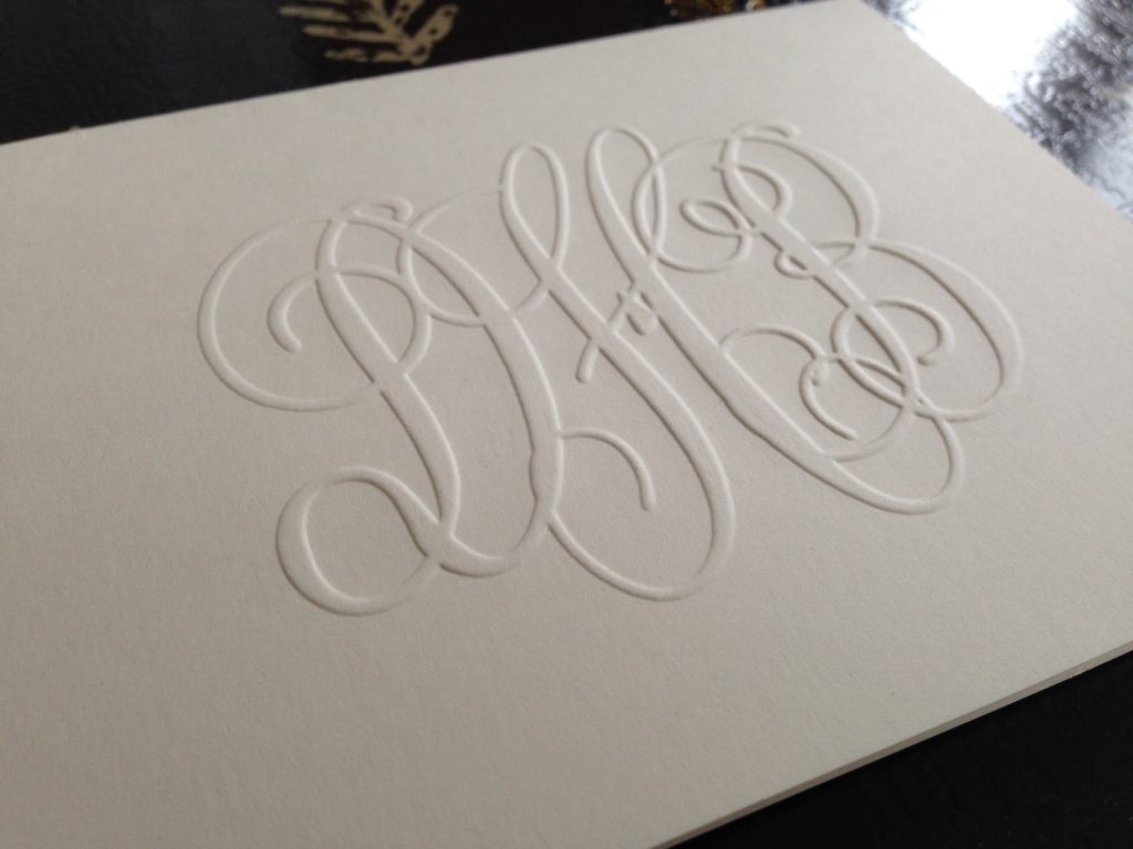 Classic Monogram Note (embossed)