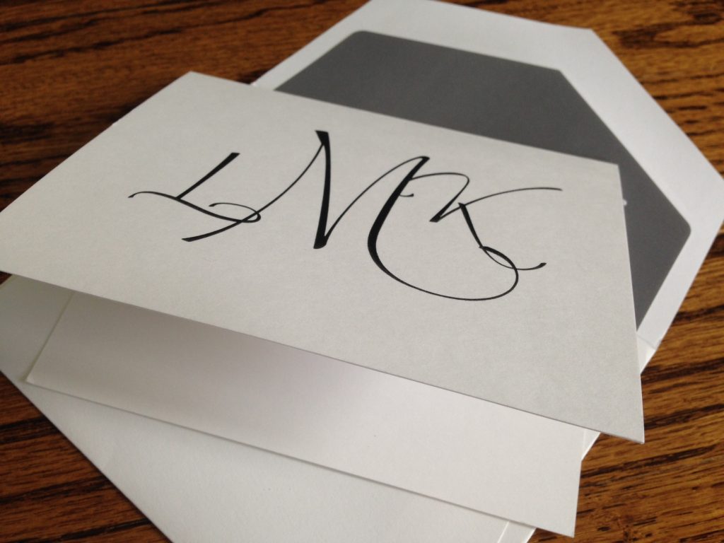 Folded Note and Envelope from Embossed Graphics