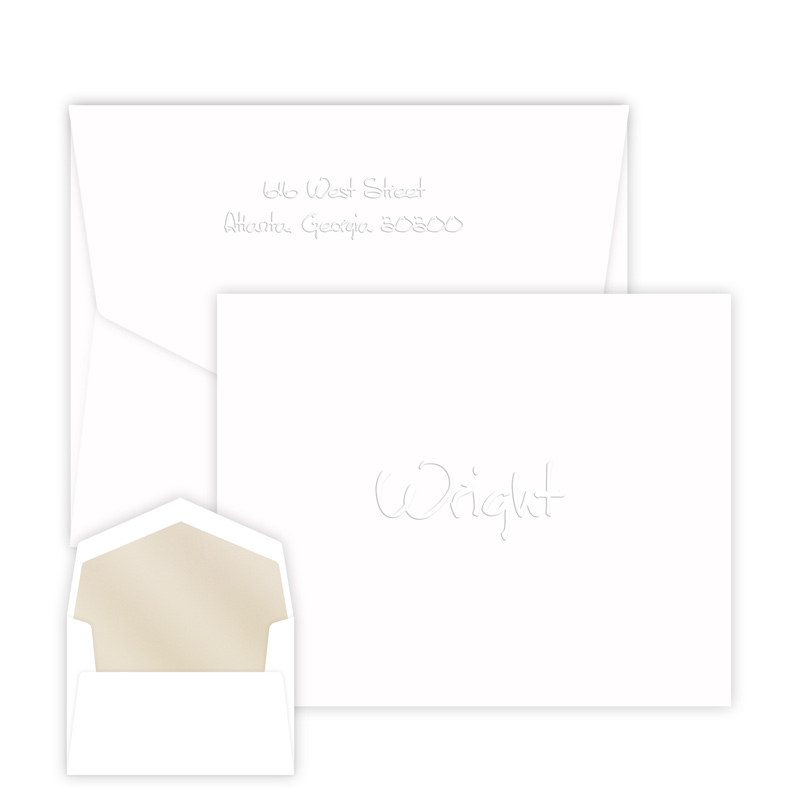 Anthony Embossed Note personalized stationery from Embossed Graphics