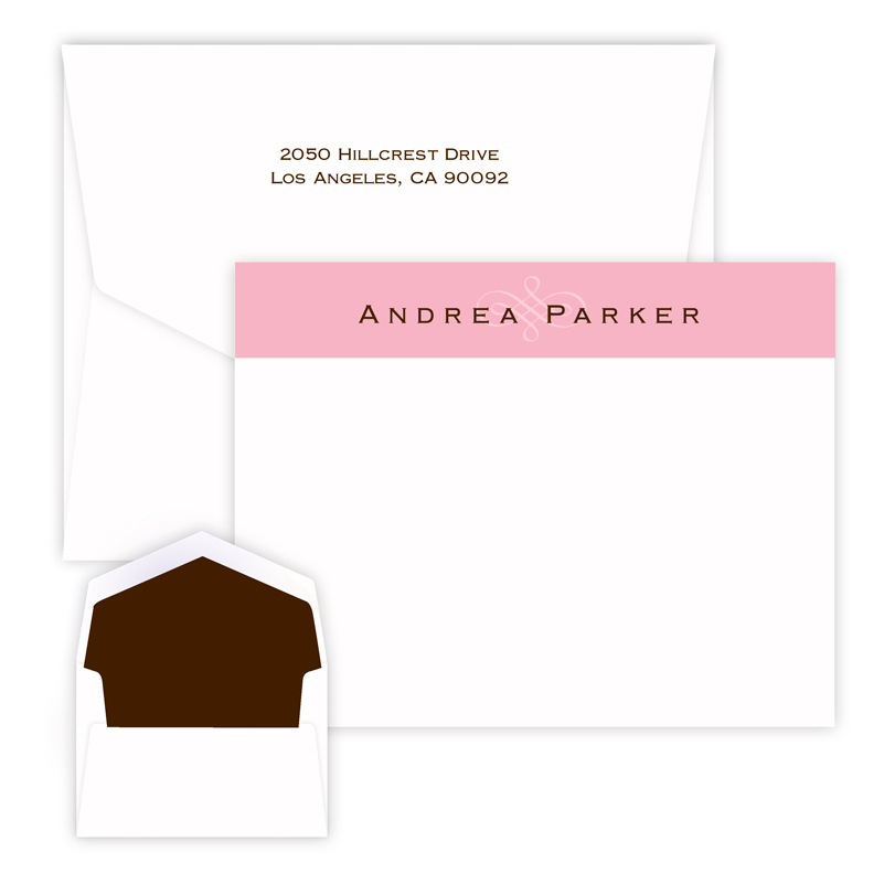 Pink Scroll Delicate Card for teens from Embossed Graphics