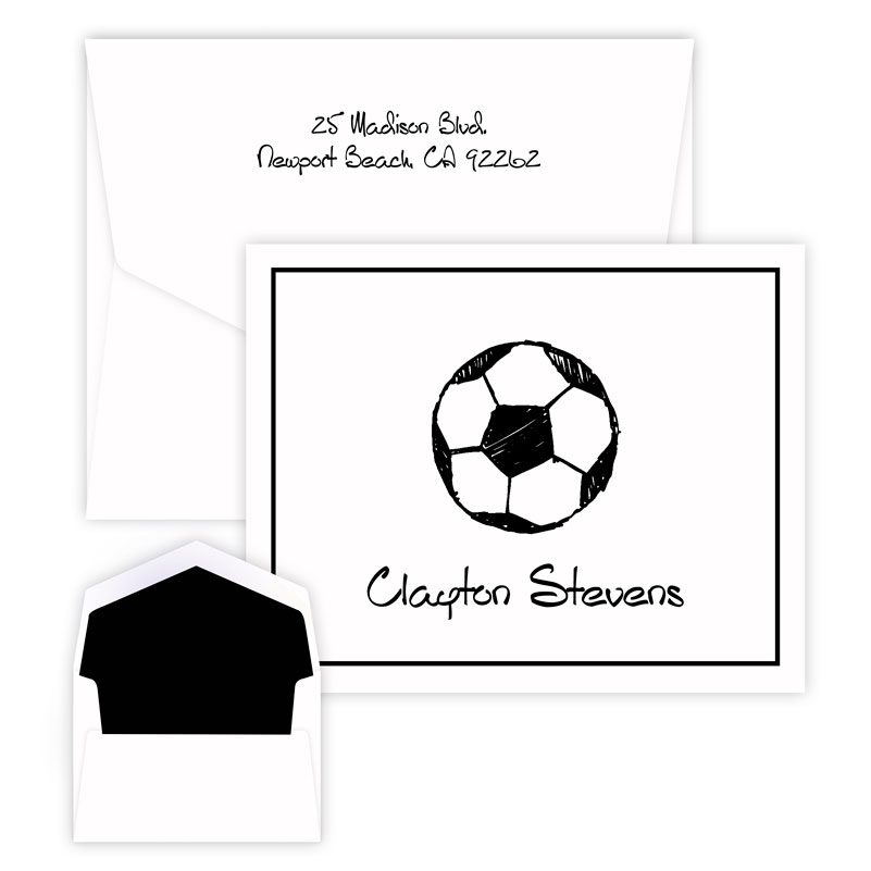 Sport Note personalized stationery from Embossed Graphics