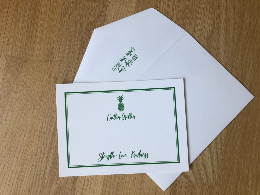 Stationery with return address from Embossed Graphics