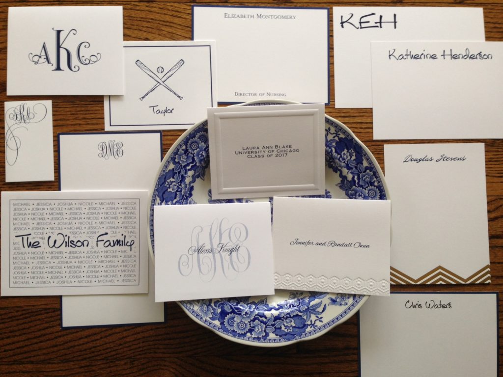 Choose a monogram or name for your personalized stationery.