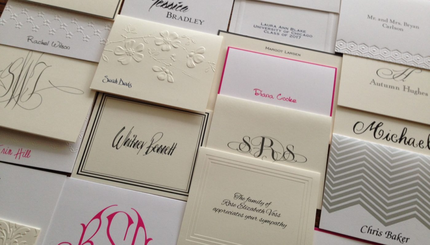 Personalized stationery from Embossed Graphics