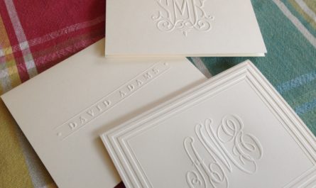 Embossed thank you notes from Embossed Graphics