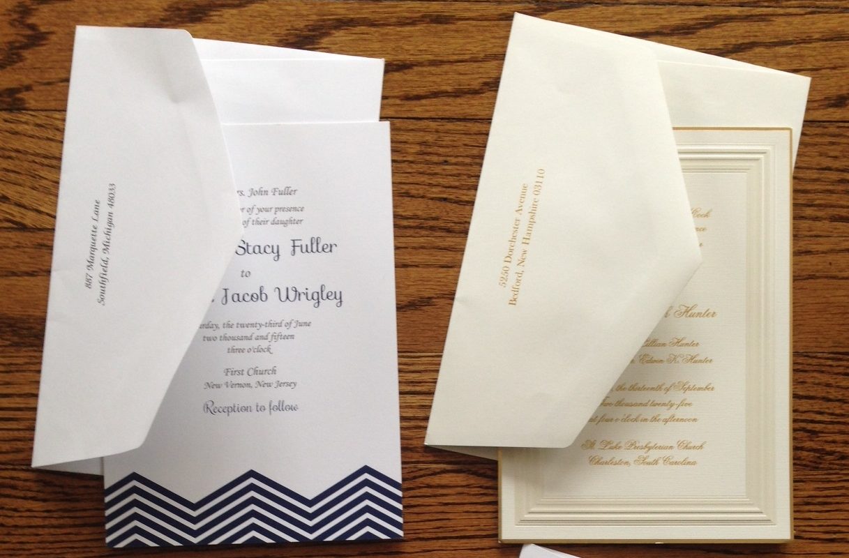 wedding invitations from Embossed Graphics
