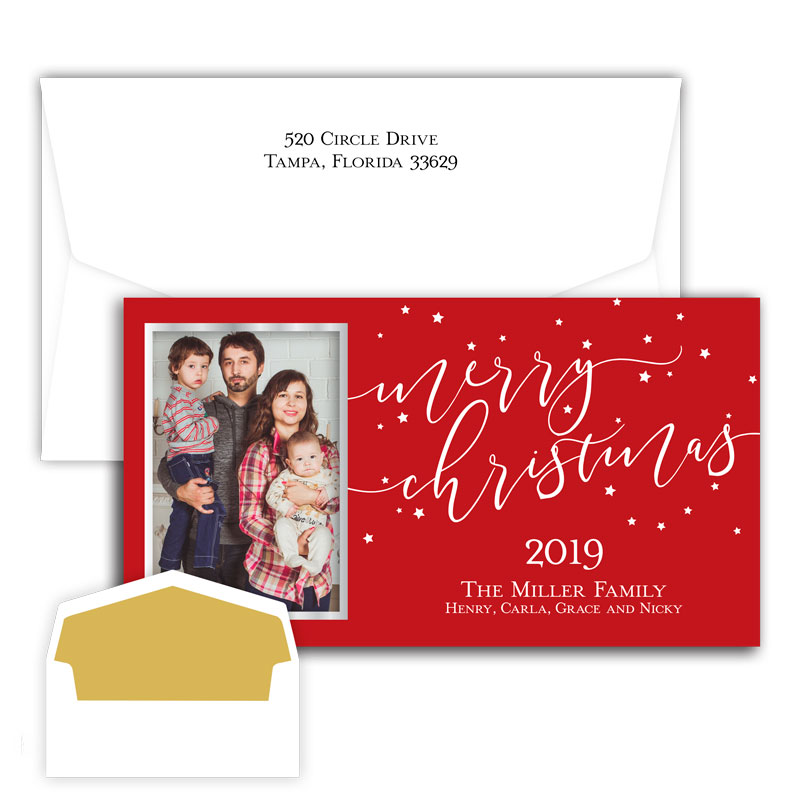 Merry Christmas Holiday Photo Card from Embossed Graphics