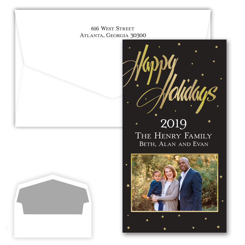 Starbright Holiday Photo Card from Embossed Graphics