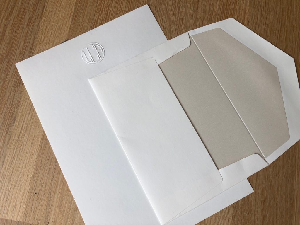 Henley Monogram Letter Sheet and Envelope