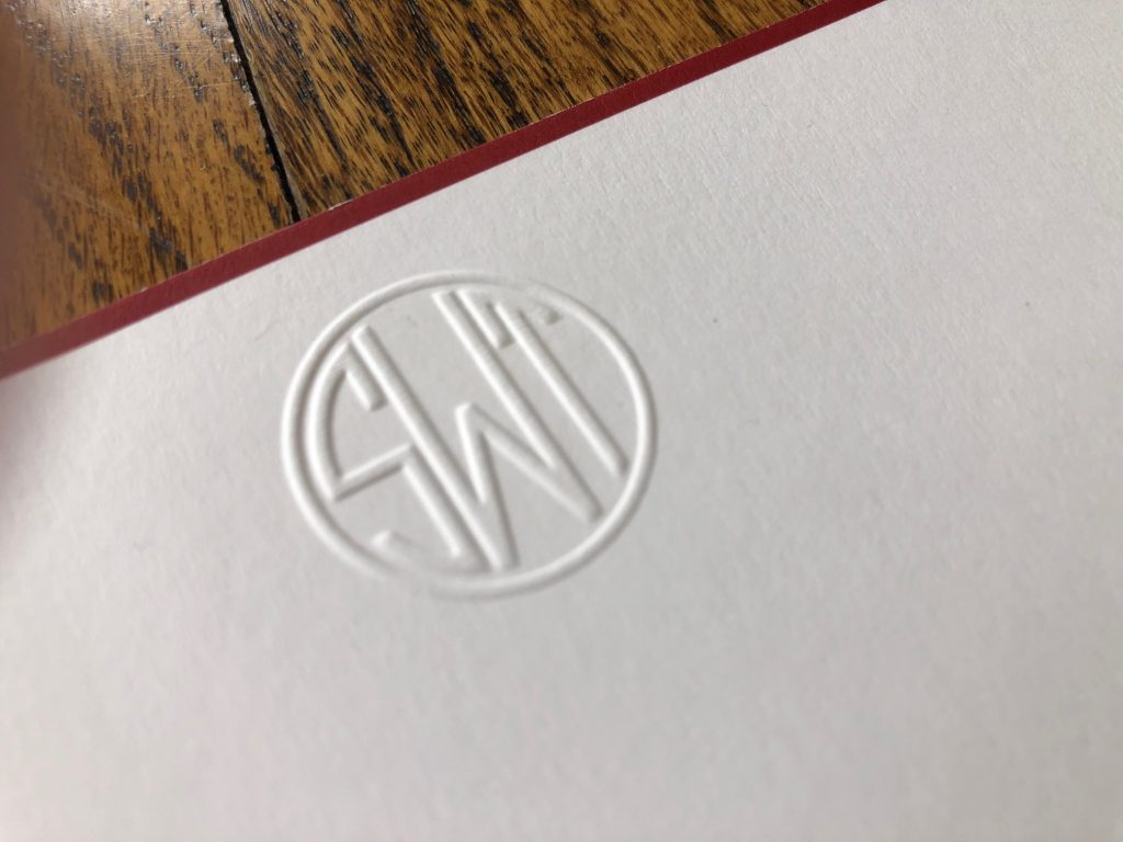 Henley Monogram Card offers multiple monogram styles. 