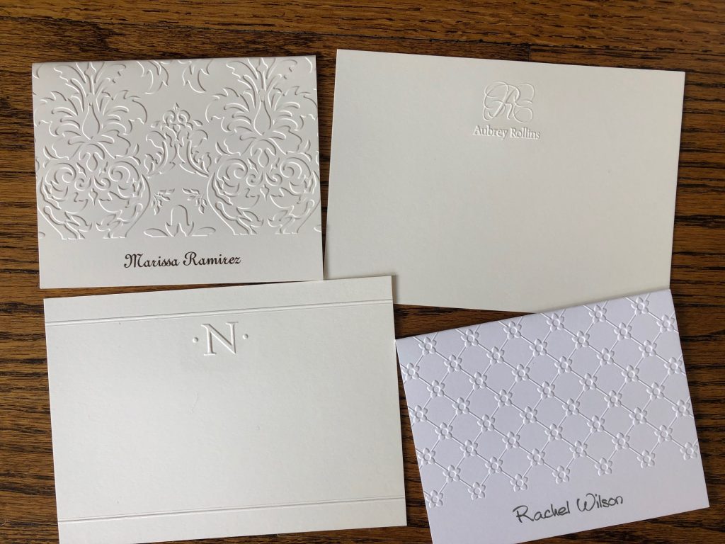 Double-thick notes and cards from Embossed Graphics