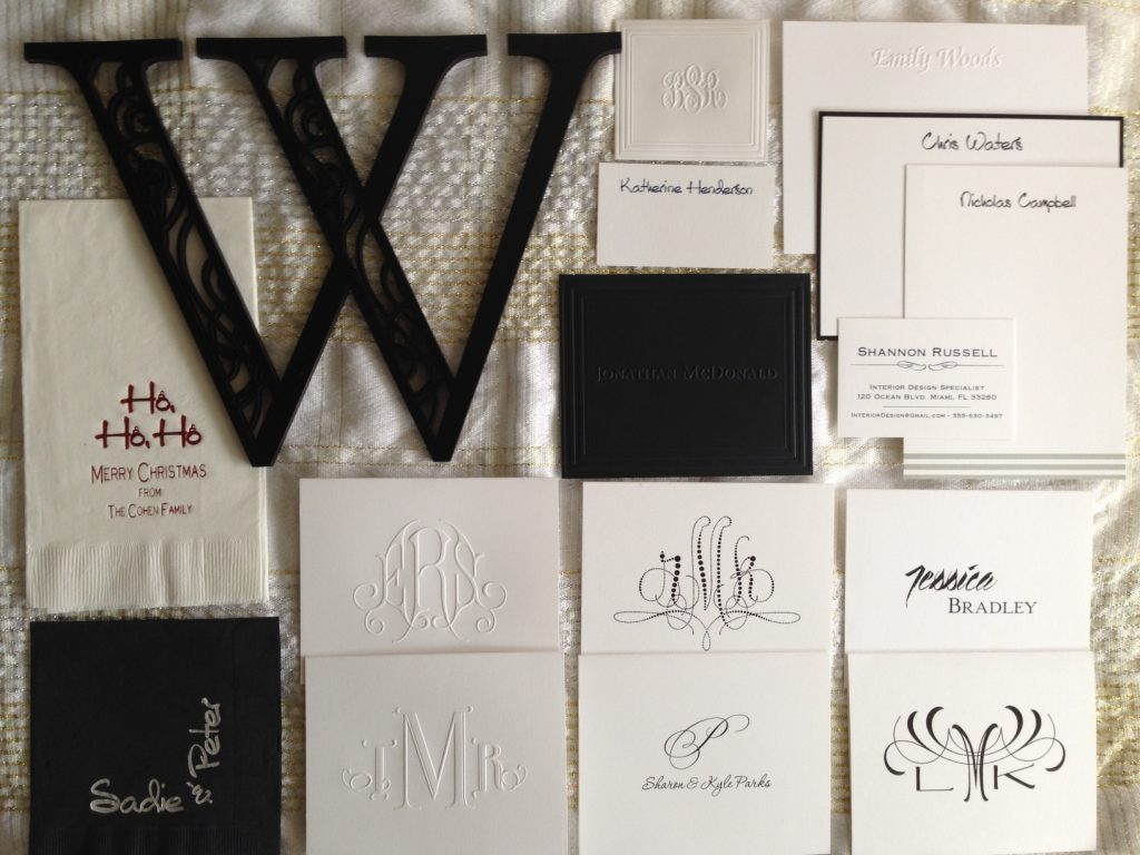 personalized stationery and gifts from Embossed Graphics