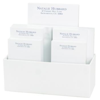 Distinctive 7-Tablet Set - White with Linen holder