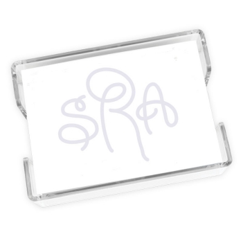 Henley Watercolor Monogram Agenda - White with Holder