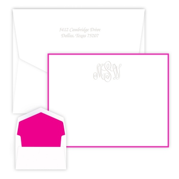 Classic Monogram Card - Embossed