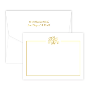 Triumph Monogram Card - Digital Print - Fairfax Stationery