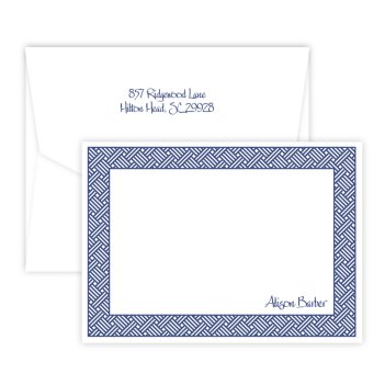 Basketweave Card - Digital Print - Fairfax Stationery