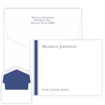 Stately Striped Card - Raised Ink