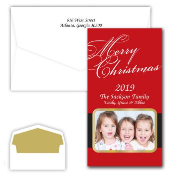 Merry Christmas Santa Holiday Photo Card