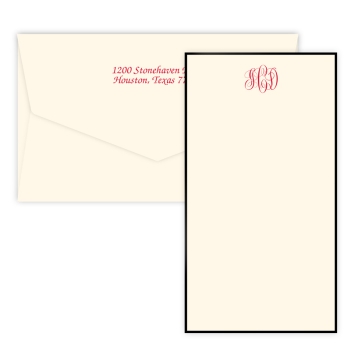 Classic Monogram Chesapeake Card - Raised Ink