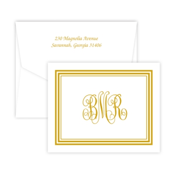 Aspen Monogram Note - Digital Print - Fairfax Stationery