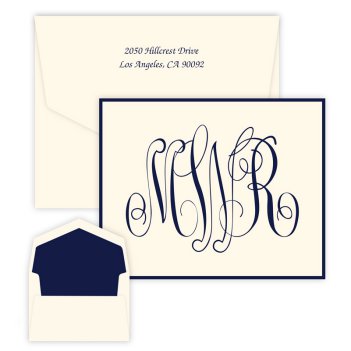 Henley Monogram Note - Raised Ink