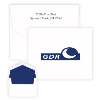 Your Logo Folding Note- Raised Ink Your Logo Folding Note- Raised Ink