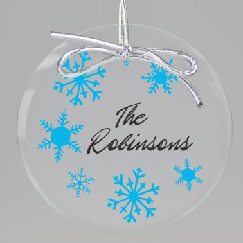 White Christmas Keepsake Printed Ornament 
