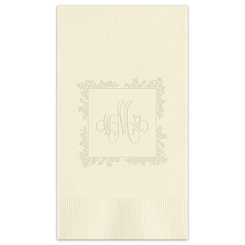 Delavan Framed Monogram Guest Towel - Embossed