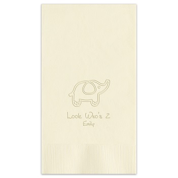 Animal Guest Towel - Embossed