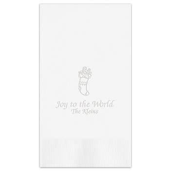 Christmas Guest Towel - Embossed