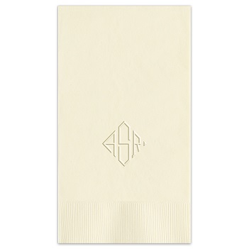 Delavan Monogram Guest Towel - Embossed