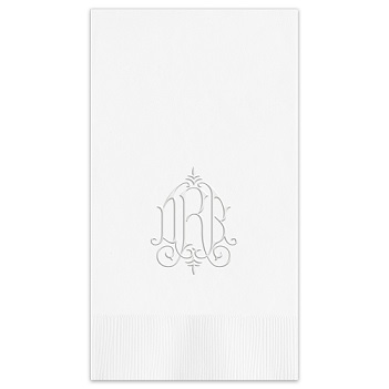Whitlock Monogram Guest Towel - Embossed