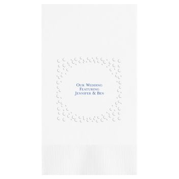 Lavish Embossed-Frame Guest Towel - Foil-Pressed