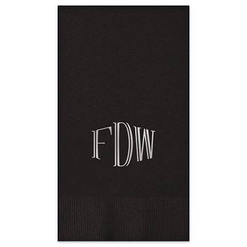 Eminent Monogram Guest Towel - Foil-Pressed