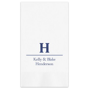 Initial and Name Guest Towel - Printed