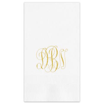 Pearl String Monogram Guest Towel - Printed