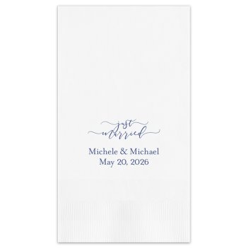 Just Married Guest Towel - Printed