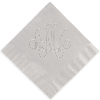 Elise Monogram Napkin - Embossed