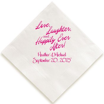 Happily Ever After Napkin - Foil-Pressed