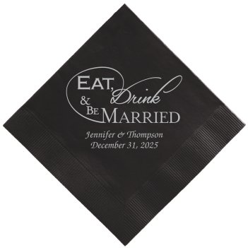 Wedded Bliss Napkin - Foil-Pressed