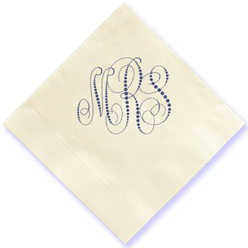 Pearl Sting Monogram Napkin - Printed